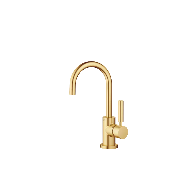 Tara Brushed Durabrass Kt Gold Single Lever Lavatory Mixer With Drain