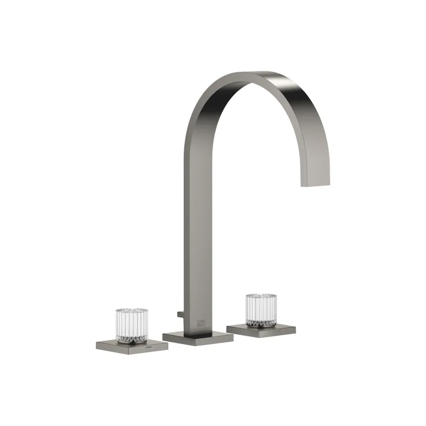 MEM Brushed Dark Platinum Washstand Faucets Three Hole Basin Mixer