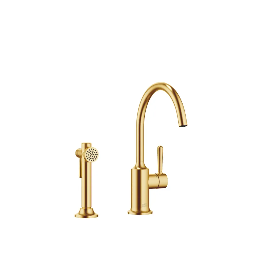 Vaia Brushed Durabrass Kt Gold Kitchen Faucets Single Lever Mixer