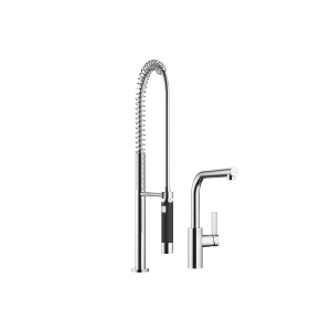 Elio Chrome Kitchen Faucets Single Lever Mixer With Profi Spray Set