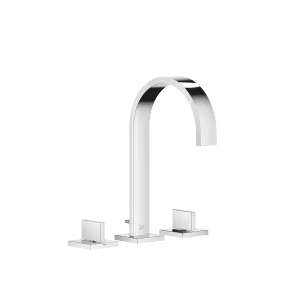 MEM Chrome Washstand Faucets Three Hole Basin Mixer With Pop Up Waste