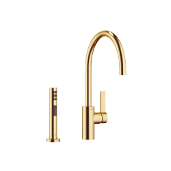 TARA ULTRA Brushed Durabrass 23kt Gold Kitchen Faucets Single Lever