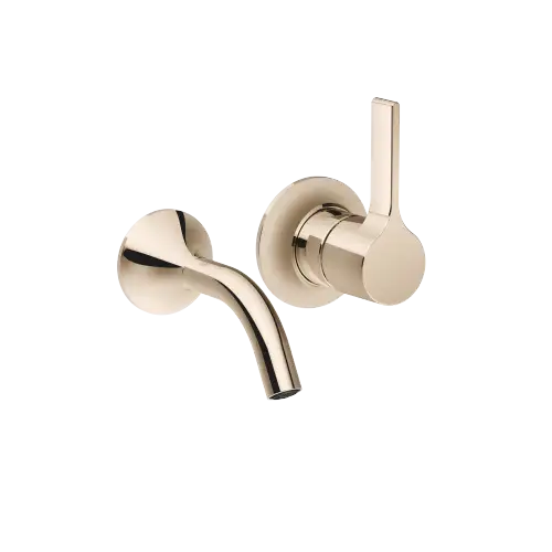 VAIA Wall-mounted single-lever basin mixer without pop-up waste - Champagne (22kt Gold) - 36 867 809-47