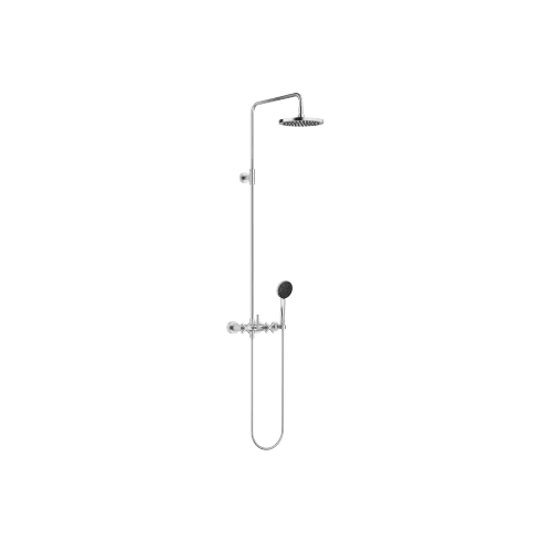 TARA Application Showerpipe avec mélangeur de douche 220 mm - Chrome brossé - Set contenant 2 articles