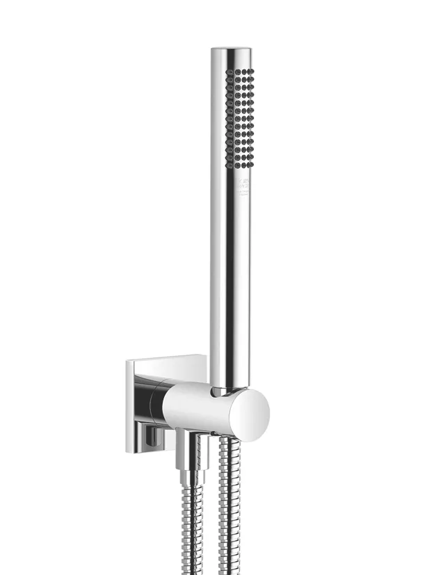 Schlauchbrausegarnitur mit integriertem Brausehalter FlowReduce - Light Gold gebürstet - 27 802 970-27 0010
