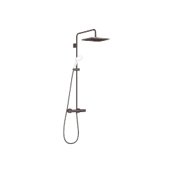 Showerpipe mit Brause-Thermostat ohne Handbrause 300 x 240 mm - Dark Bronze gebürstet (PVD) - 34 464 980-43