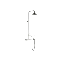 MADISON Showerpipe with shower thermostat without hand shower - Brushed Platinum - 34 459 360-06