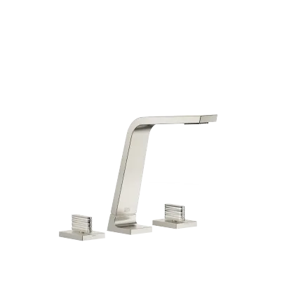 CL.1 Three-hole lavatory mixer without drain - Brushed Platinum - Set containing 3 articles