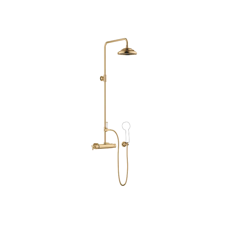 MADISON Shower Pipe mit Brause-Thermostat ohne Handbrause - Messing gebürstet (23kt Gold) - 34 459 360-28