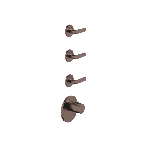META xTOOL Thermostat module with 3 valves - Brushed Dark Bronze (PVD) - Set containing 4 articles
