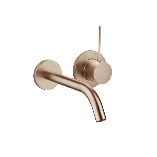 META META SLIM Wall-mounted single-lever basin mixer without pop-up waste - Brushed Bronze (PVD) - 36 860 662-42
