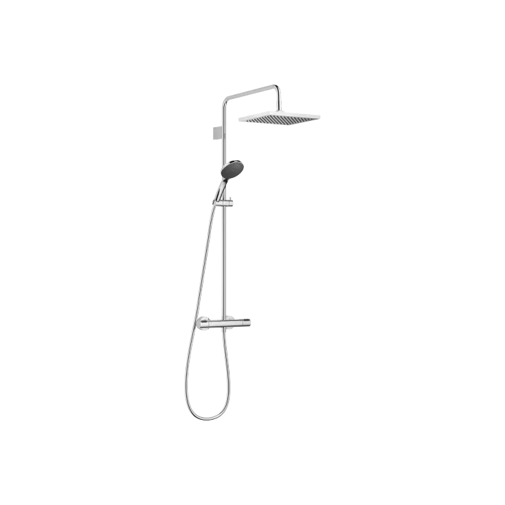 Colonne de douche avec thermostat de douche avec douchette à main - Chrome - 34 469 980-00