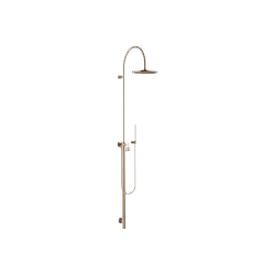 Duschstele mit Brause-Einhandbatterie ohne Handbrause FlowReduce - Champagne gebürstet (22kt Gold) - 26 025 661-46