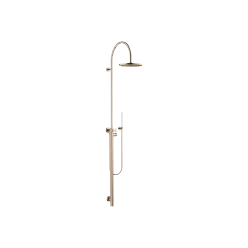 Doccia a stelo con miscelatore monocomando doccia senza doccetta FlowReduce - Champagne spazzolato (Oro 22k) - 26 025 661-46