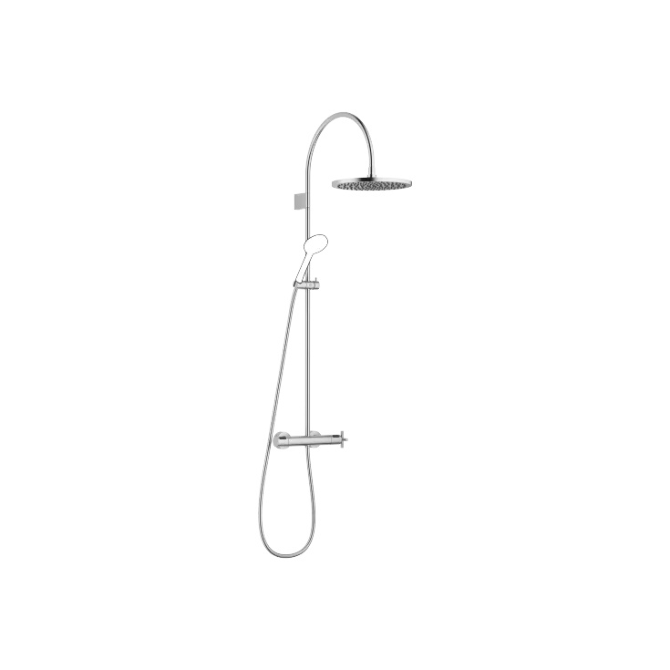 TARA Showerpipe mit Brause-Thermostat ohne Handbrause - Chrom gebürstet - 34 465 892-93