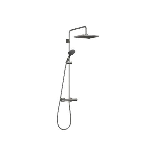 Showerpipe with shower thermostat with hand shower set FlowReduce 300 mm - Dark Chrome - 34 468 980-19 0050