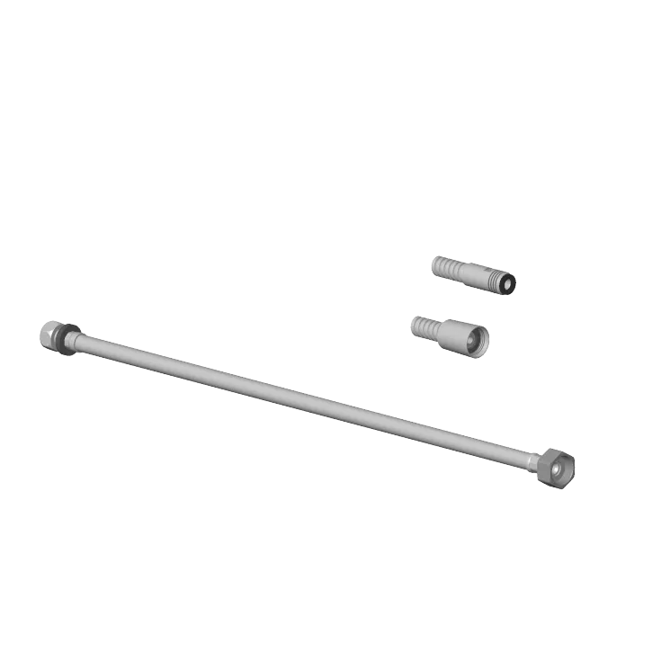 Metal shower hose in two parts 1/2" x 3/8" x 2250 mm - Brushed Dark Bronze (PVD) - 28 323 970-43