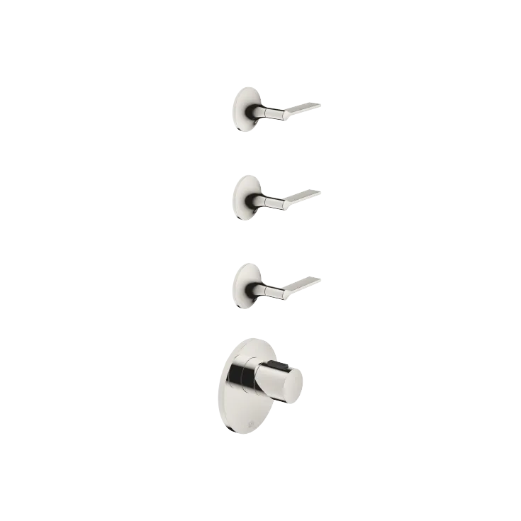 VAIA xTOOL Thermostatmodul mit 3 Ventilen - Platin - Set aus 4 Artikeln