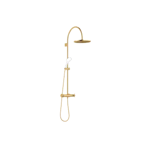VAIA Shower pipe with shower thermostat without hand shower - Brushed Durabrass (23kt Gold) - 34 460 809-28