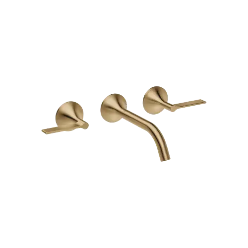 VAIA Brushed Dark Brass (PVD) : Wall-mounted basin mixer without pop-up ...