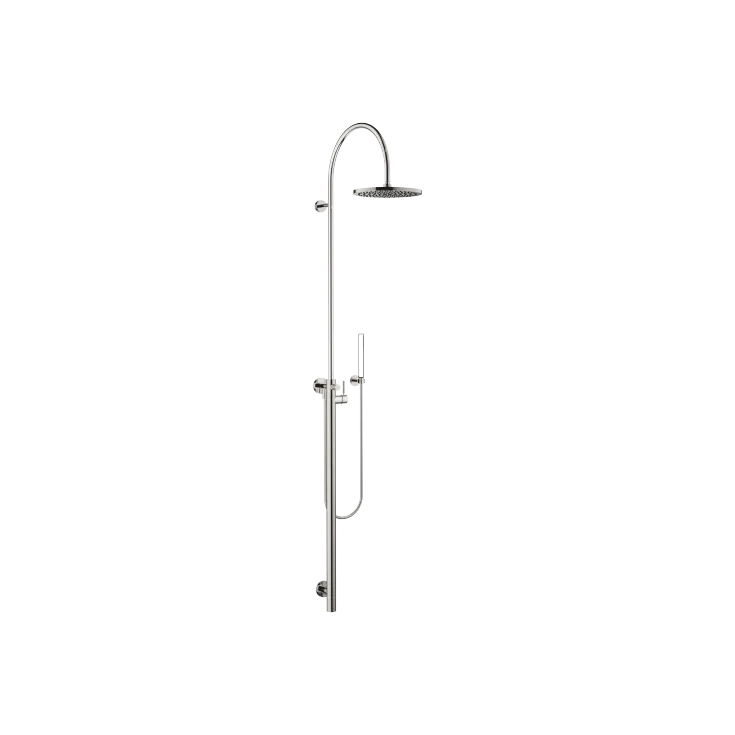 Shower system with single-lever shower mixer without hand shower - Platinum - 26 024 661-08