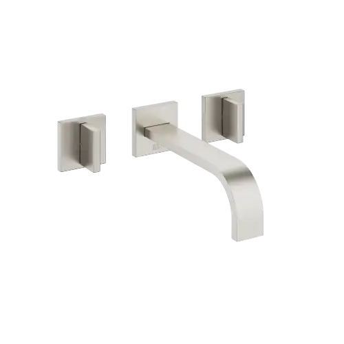 MEM Wall-mounted three-hole lavatory mixer without drain - Brushed Platinum - 36 712 782-06 0010