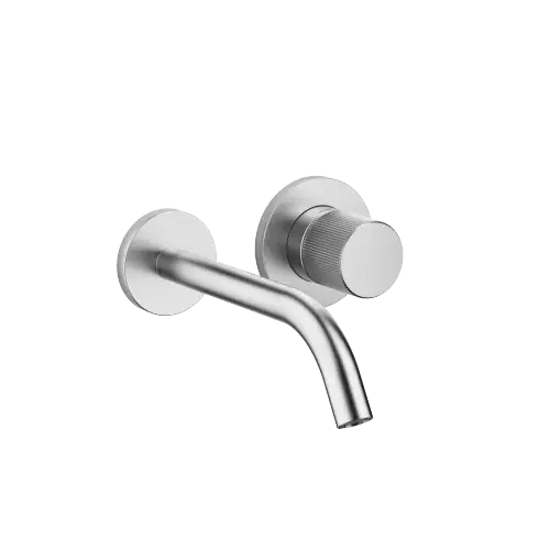 META META PURE Wall-mounted single-lever basin mixer without pop-up waste - Brushed Chrome - 36 860 664-93