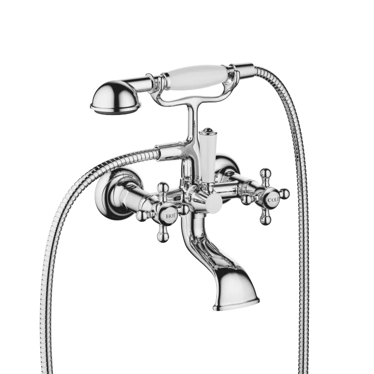 MADISON Bath mixer for wall mounting with hand shower set - Chrome - 25 023 360-00 0010