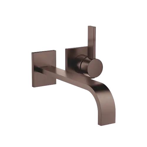 MEM Wall-mounted single-lever basin mixer without pop-up waste - Brushed Dark Bronze (PVD) - 36 862 782-43