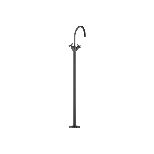 TARA Single-hole basin mixer with stand pipe without pop-up waste - Matte Black - 22 585 892-33