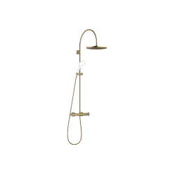 TARA Shower pipe with shower thermostat without hand shower 300 mm - Brushed Dark Brass - 34 465 892-39 0070