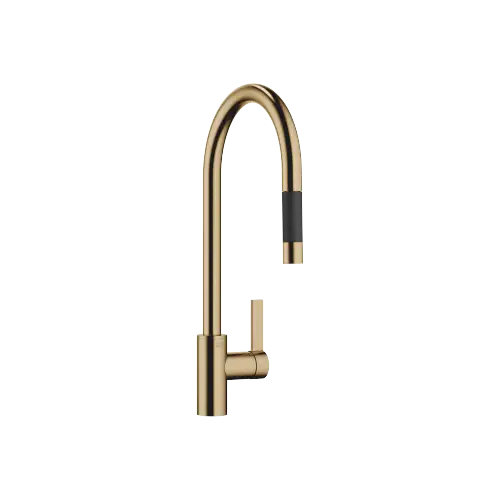 TARA ULTRA Single-lever mixer pull-down with spray function - Brushed Dark Brass (PVD) - 33 870 875-39 0010