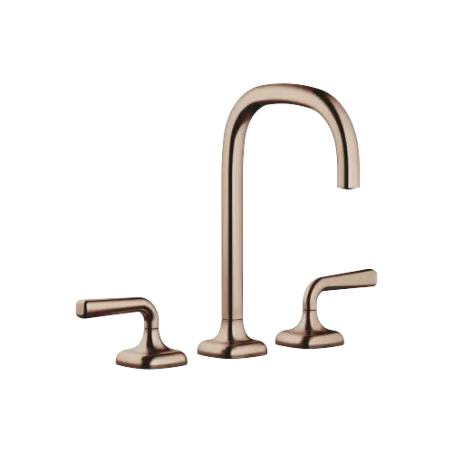 COYA Three-hole basin mixer with pop-up waste - Brushed Bronze (PVD) - 20 713 414-42