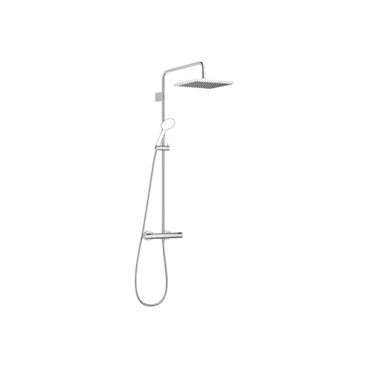 Shower pipe with shower thermostat without hand shower - Chrome - 34 464 980-00 0010