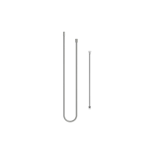 Metal shower hose in two parts 1/2" x 3/8" x 2250 mm - Brushed Platinum - 28 323 970-06