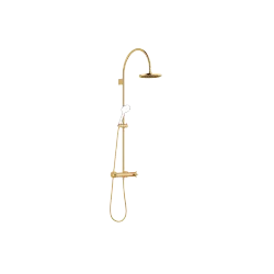 TARA Shower pipe with shower thermostat without hand shower FlowReduce 220 mm - Brushed Durabrass (23kt Gold) - 34 458 892-28