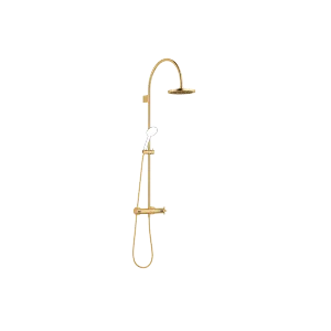 TARA Shower pipe with shower thermostat without hand shower FlowReduce 220 mm - Brushed Durabrass (23kt Gold) - 34 458 892-28