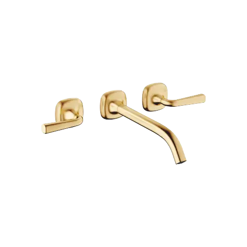 COYA Waschtisch-Wandbatterie ohne Ablaufgarnitur - Messing gebürstet (23kt Gold) - 36 717 414-28