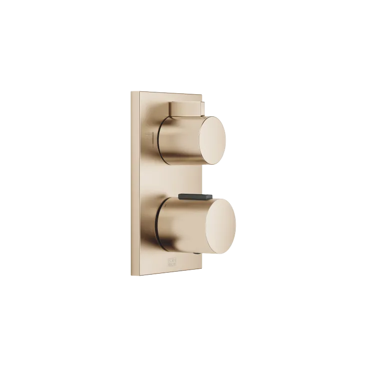 Concealed thermostat with two function volume control - Brushed Light Gold - 36 426 670-27
