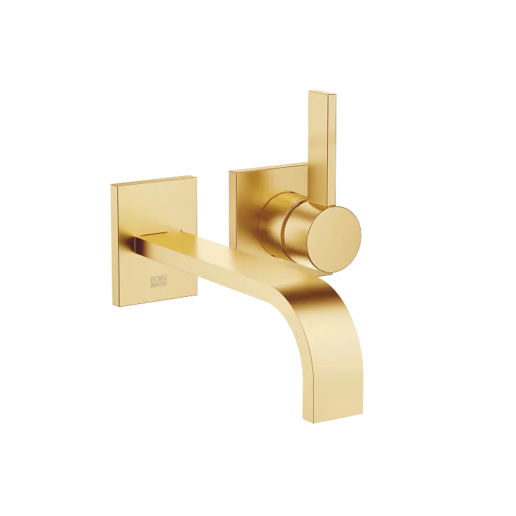 MEM Mitigeur monocommande de lavabo mural sans garniture d’écoulement - Laiton brossé (Or 23cts) - 36 861 782-28