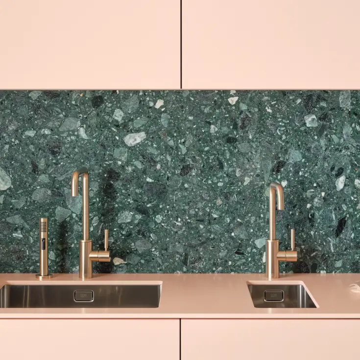 Dornbracht meta square design series inspiration kitchen kitchen faucet brushed champagne