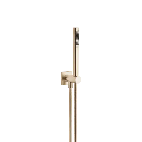 Hand shower set with integrated wall bracket - Brushed Light Gold (PVD) - 27 812 970-27 0010