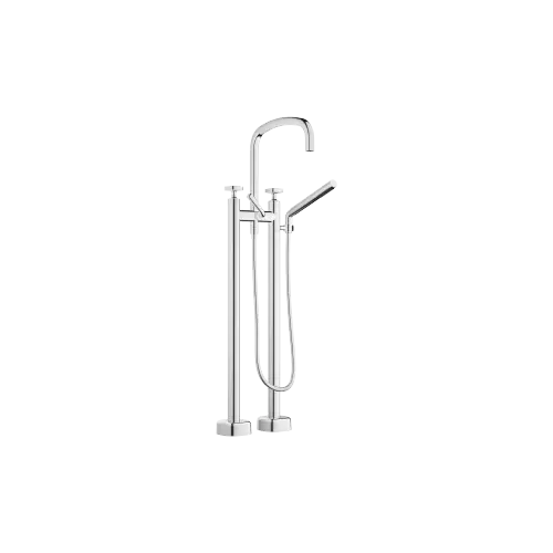 COYA Two-hole bath mixer for free-standing assembly with hand shower set - Chrome - 25 943 404-00