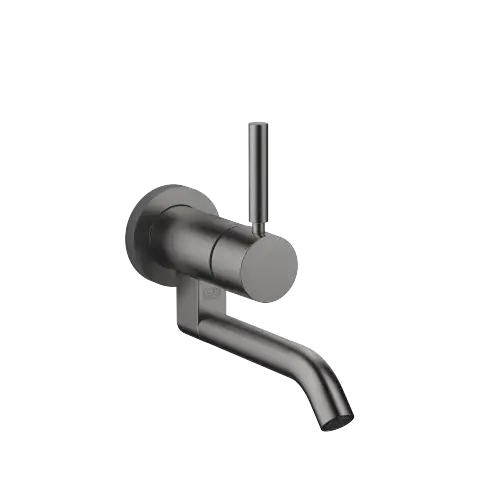META Mitigeur monocommande de lavabo mural sans garniture d’écoulement - Dark Platinum brossé - 36 805 660-99