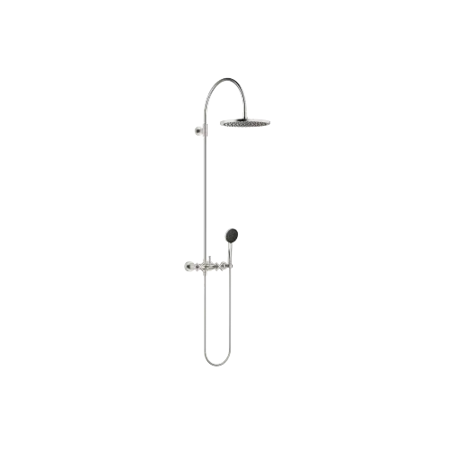 TARA Application Showerpipe avec mélangeur de douche 300 mm - Platine brossé - Set contenant 2 articles