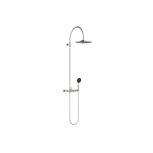 TARA Showerpipe Application with shower mixer 300 mm - Brushed Platinum - Set containing 2 articles