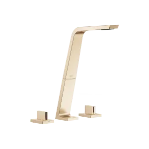 CL.1 Three-hole basin mixer without pop-up waste - Brushed Champagne (22kt Gold) - Set containing 3 articles