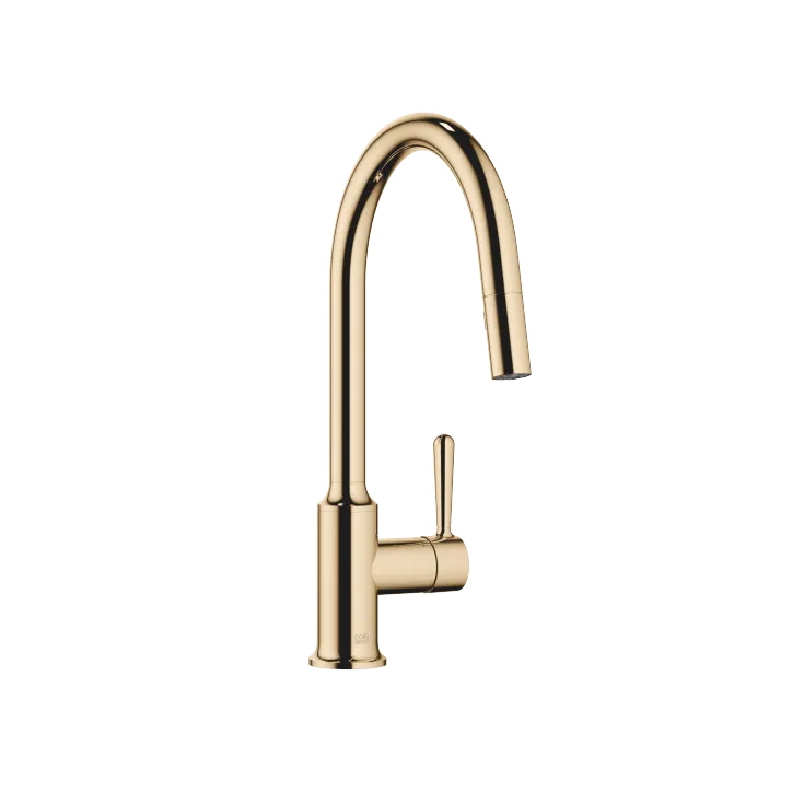 VAIA Single-lever mixer Pull-down with spray function - Durabrass (23kt Gold) - 33 870 809-09