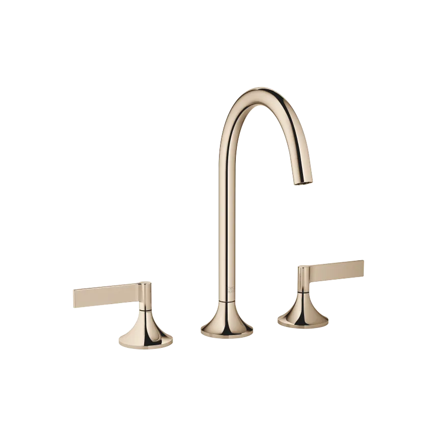 VAIA Three-hole basin mixer with pop-up waste - Champagne (22kt Gold) - 20 713 819-47