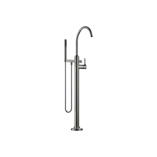 VAIA Single-lever bath mixer with stand pipe for free-standing assembly with hand shower set - Dark Chrome - 25 863 809-19 0050